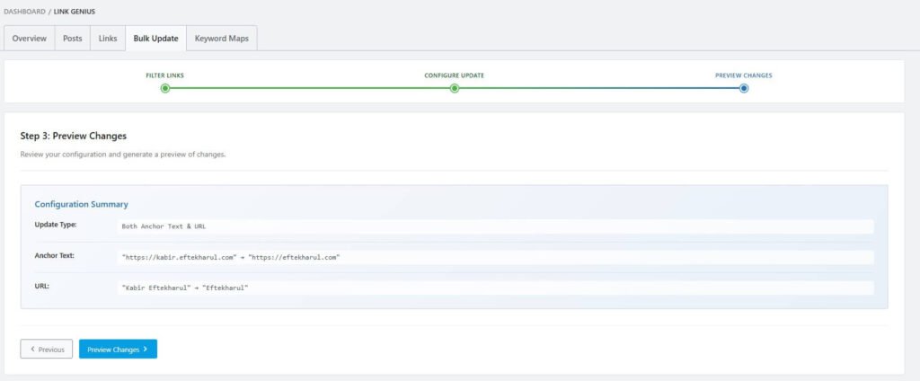 Preview Changes